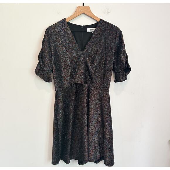 Elliatt Multi Color Sparkle Swing Dress Black Size M - Picture 1 of 7